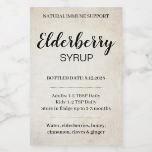 Customizable Elderberry Syrup Label ZEB_03a