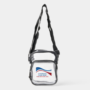 Customizable Election Candidate 2026 Political Clear Crossbody Bag