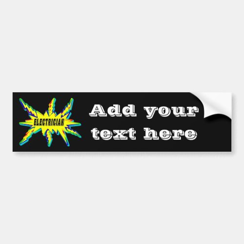 Customizable Electrician Bumper Sticker