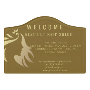 Customizable Elegance Archway Salon Welcome Sign
