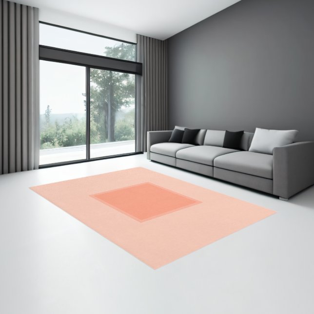 Customizable Elegant Apricot Color Template Cute Rug (Insitu (Indoor 3))