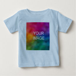 Customizable Elegant Blue Color Trendy Template Baby T-Shirt