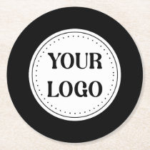 Customizable, elegant, bold & refined round paper coaster
