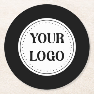 Customizable, elegant, bold & refined round paper coaster