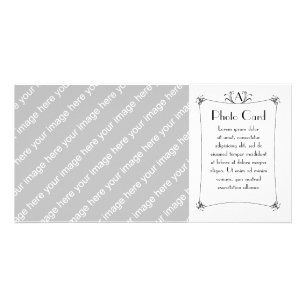 Customizable Elegant Border With Monogram Card
