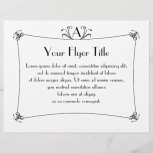 Customizable Elegant Border With Monogram Flyer