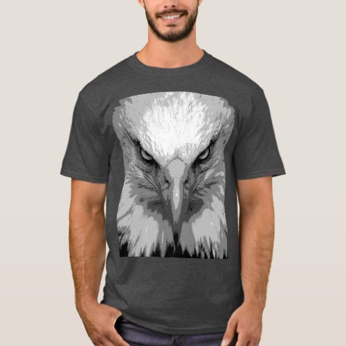Customizable Elegant Eagle Face Mens Template T_Shirt