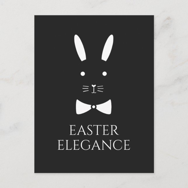 Customizable Elegant Easter Greeting Holiday Postcard (Front)