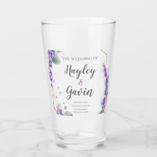 Customizable Elegant English Watercolor Floral Glass