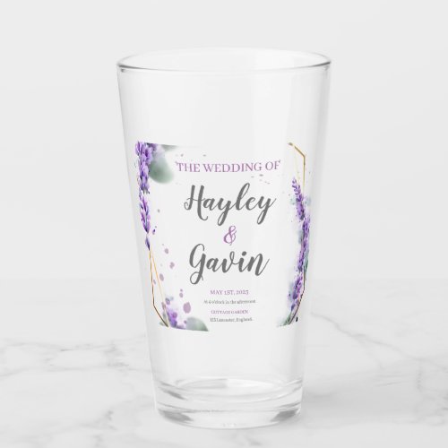 Customizable Elegant English Watercolor Floral  Glass