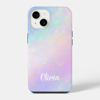 Customizable Elegant Faux Opalescent iPhone 14 Case