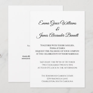Customizable Elegant Floral Wedding Invitation