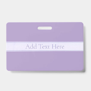 Customizable Elegant Light Lavender Purple Badge