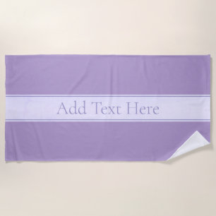 Customizable Elegant Light Lavender Purple Beach Towel