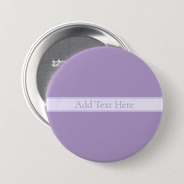 Customizable Elegant Light Lavender Purple Button (Front & Back)