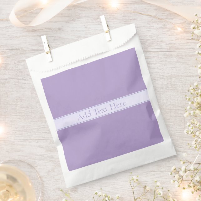 Customizable Elegant Light Lavender Purple Favor Bag (Clipped)
