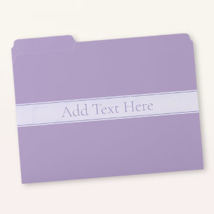 Customizable Elegant Light Lavender Purple File Folder