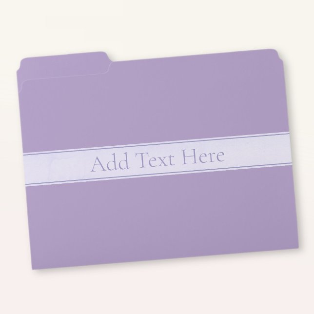 Customizable Elegant Light Lavender Purple File Folder (Creator Uploaded)