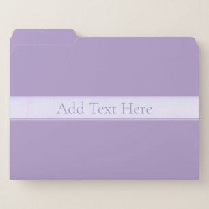 Customizable Elegant Light Lavender Purple File Folder