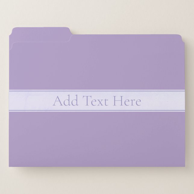 Customizable Elegant Light Lavender Purple File Folder (Front Left)