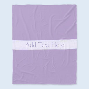 Customizable Elegant Light Lavender Purple Fleece Blanket