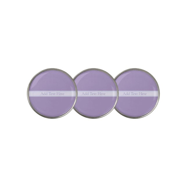 Customizable Elegant Light Lavender Purple Golf Ball Marker (3 Up)