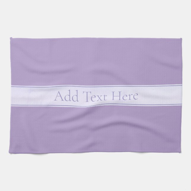 Customizable Elegant Light Lavender Purple Kitchen Towel (Horizontal)