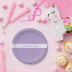 Customizable Elegant Light Lavender Purple Paper Plates