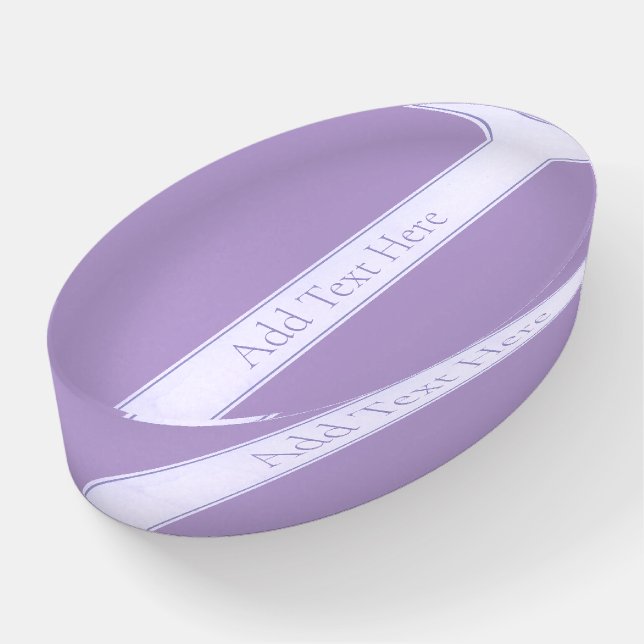 Customizable Elegant Light Lavender Purple Paperweight (Angled)