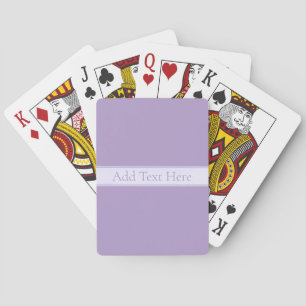 Customizable Elegant Light Lavender Purple Poker Cards