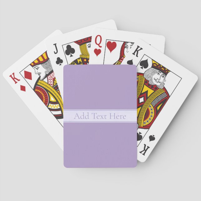 Customizable Elegant Light Lavender Purple Poker Cards (Back)