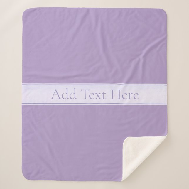 Customizable Elegant Light Lavender Purple Sherpa Blanket (Front)