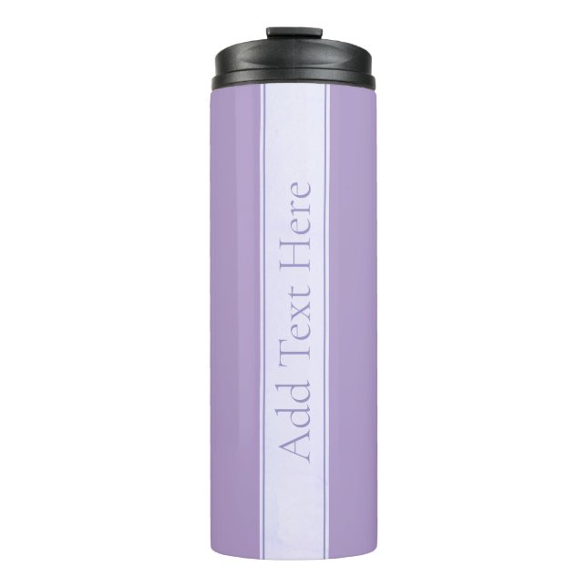 Customizable Elegant Light Lavender Purple Thermal Tumbler (Front)