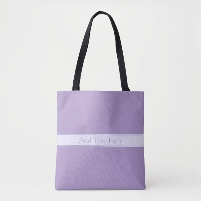 Customizable Elegant Light Lavender Purple Tote Bag (Front)