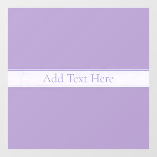 Customizable Elegant Light Lavender Purple Window Cling