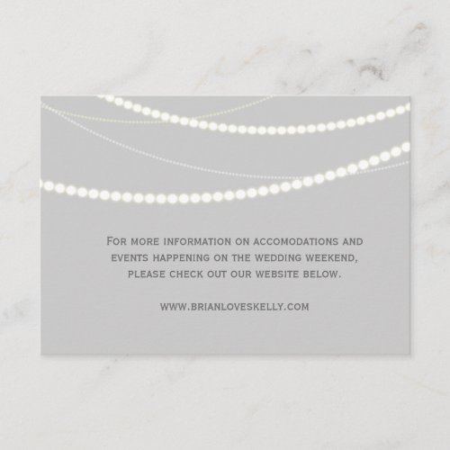 Customizable Elegant Light Strings Enclosure Card