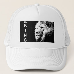 Customizable Elegant Modern Lion Template Trucker Hat