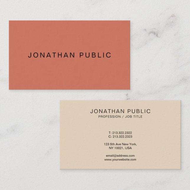 Customizable Elegant Modern Professional Template Business Card (Front/Back)