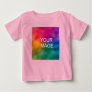 Customizable Elegant Pink Color Trendy Template Baby T-Shirt