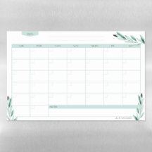 Customizable Elegant Watercolor Calendar