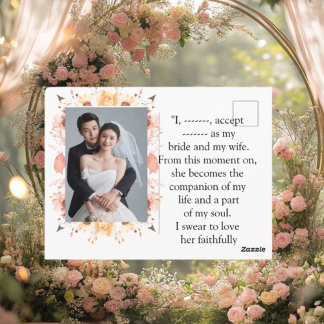 Customizable Elegant Wedding Invitation | Upload Y Postcard