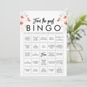 Customizable Elegant Wildflower Bingo Game Card
