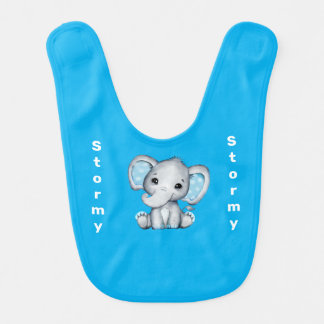 Customizable Elephant Design  Baby Bib