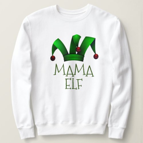 Customizable Elf Santa Helper Christmas MAMA ELF Sweatshirt