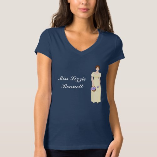 Customizable Elizabeth Bennet Figure in Dress T_Shirt