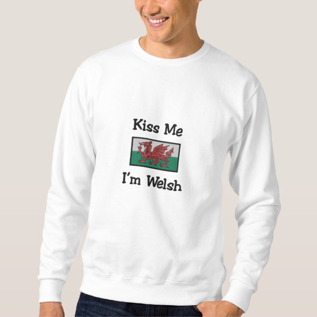 Customizable Embroidered Welsh Flag Sweatshirt (Front)
