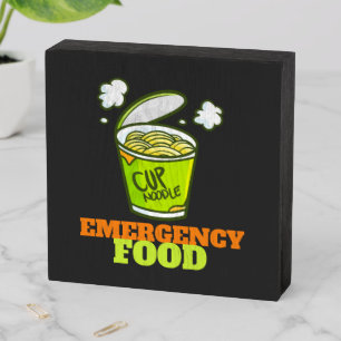 Customizable Emergency Food Wooden Box Sign