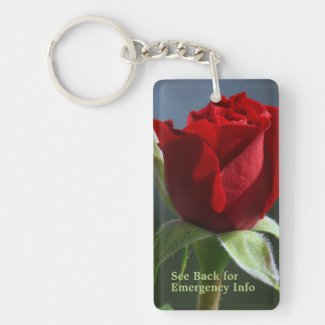 Customizable Emergency Info Acrylic Keychain