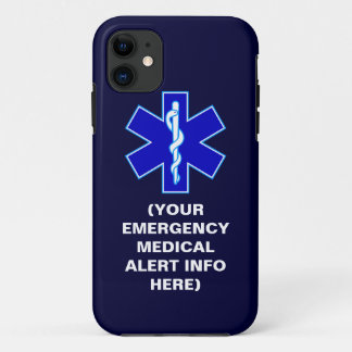 Customizable Emergency Medical Alert iPhone Cases