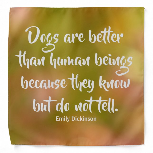 Customizable Emily Dickinson's Quote *Great Gift* Bandana (Front)